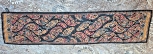 Specialty House Vtg 100% Silk Paisley Scarf Korea Black Rectangle Retro Classic